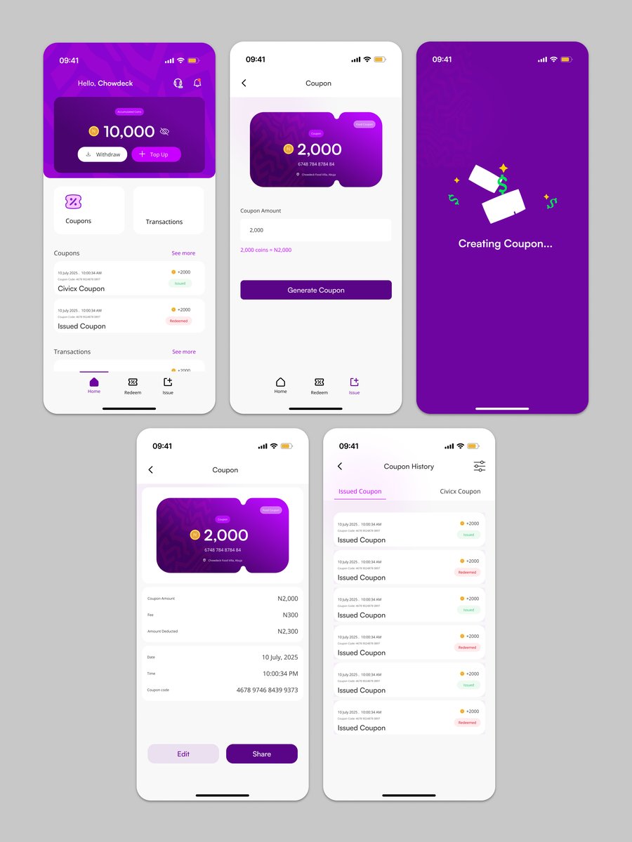Vendor coupon flow