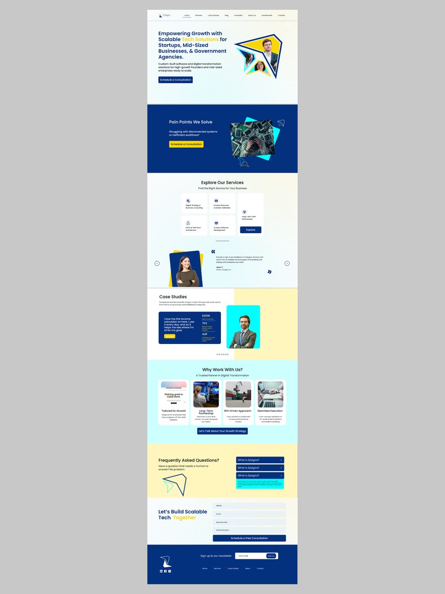 Homepage design